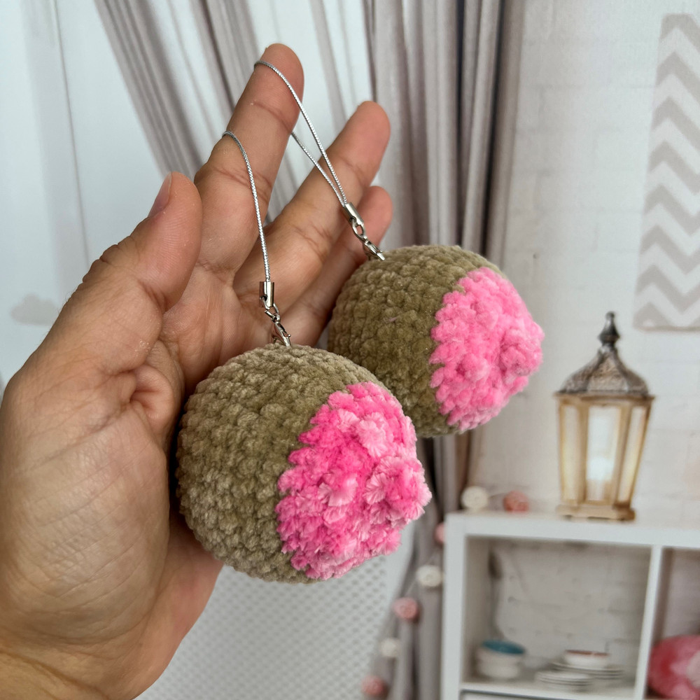CROCHET PATTERN Keychain Breast Toy Keychain Bossom Amigurumi Tutorial PDF File 6