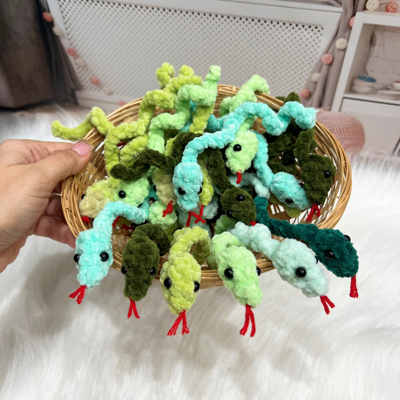 CROCHET PATTERN Snake Toy New Years Snake Christmas Snake Toy Keychain Snake  Amigurumi Tutorial PD 2