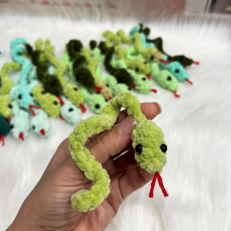 CROCHET PATTERN Snake Toy New Years Snake Christmas Snake Toy Keychain Snake  Amigurumi Tutorial PD 4
