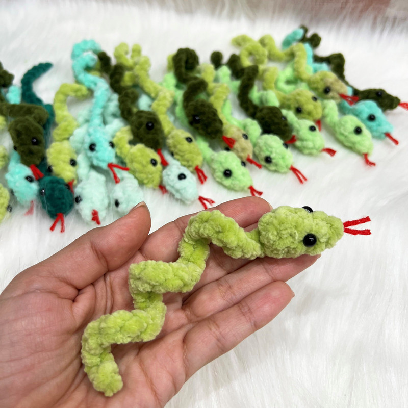 CROCHET PATTERN Snake Toy New Years Snake Christmas Snake Toy Keychain Snake  Amigurumi Tutorial PD 5