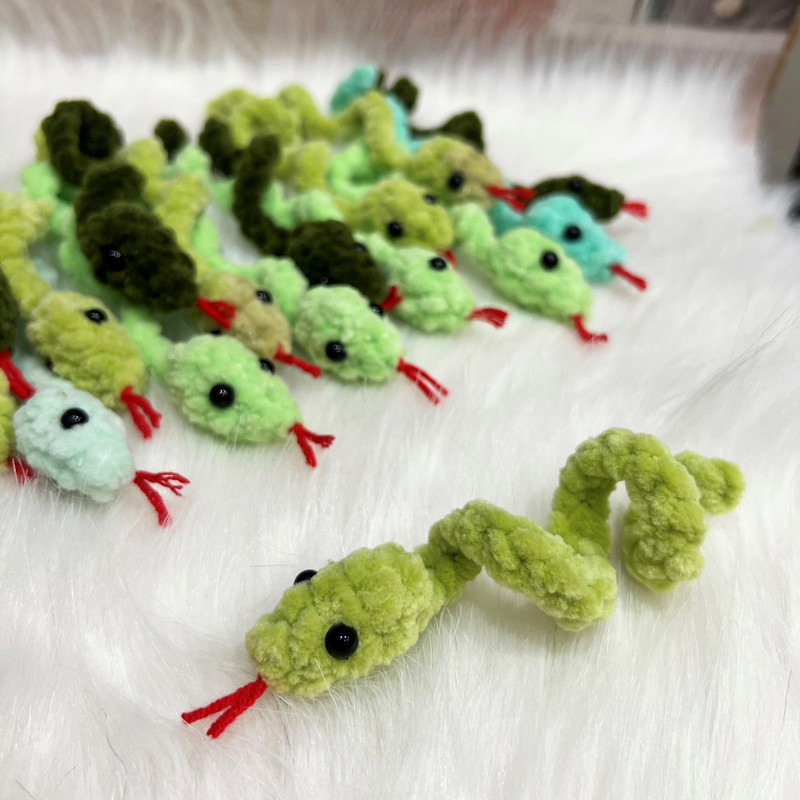 CROCHET PATTERN Snake Toy New Years Snake Christmas Snake Toy Keychain Snake  Amigurumi Tutorial PD 9