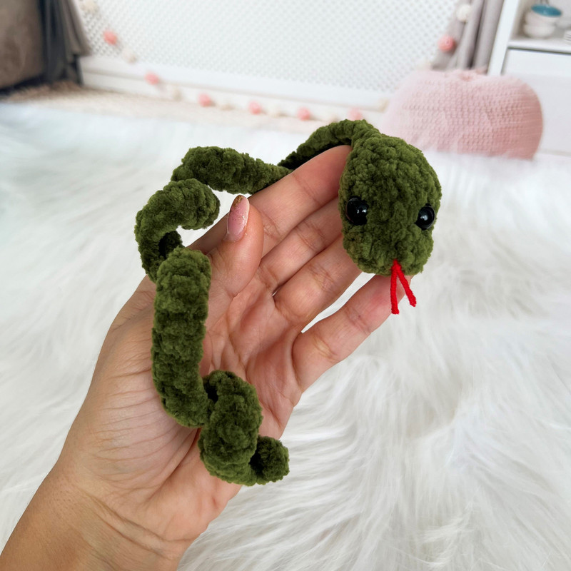 CROCHET PATTERN Snake Toy Christmas Snake Toy Keychain Snake  Amigurumi Tutorial PDF File 5