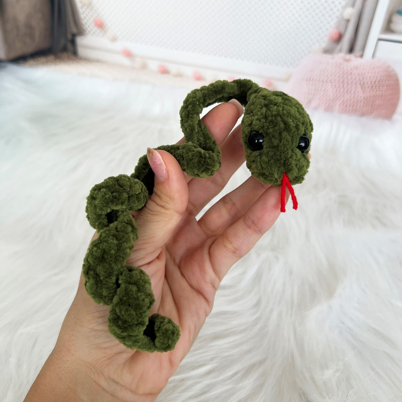 CROCHET PATTERN Snake Toy Christmas Snake Toy Keychain Snake  Amigurumi Tutorial PDF File 6