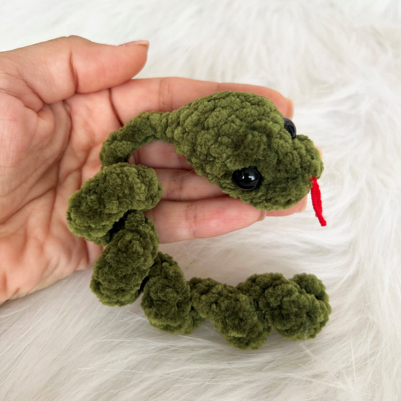 CROCHET PATTERN Snake Toy Christmas Snake Toy Keychain Snake  Amigurumi Tutorial PDF File 8