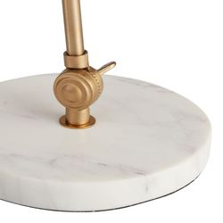 Gold Adjustable Task Desk Lamp with Marble Base