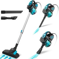 INSE Corded Vacuum Cleaner for Hard Floor Carpet, 3 in 1 Handheld Stick Vacuum Cleaner with 600W Motor, 18KPa Suction Bl