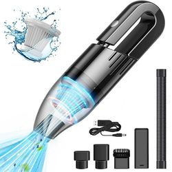 Handheld Vacuum Cordless, Portable Car Vacuum Cleaner, Rechargeable Vacuum Cleaner 6500Pa Dust Buster with Multi-Nozzles