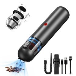 Lightweight Handheld Vacuum, Cordless Car Vacuum Cleaner with 1.2lbs, Type-C Fast Charging, Washable HEPA