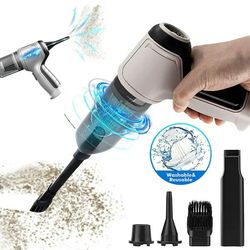 Handheld Vacuum, Cordless Hand Vacuum, Air Blower and Vacuum Pump 3 in 1 Wet Dry Use, Car Vacuum Cleaner with 9000PA Pow