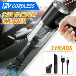 Handheld Car Vacuum Cleaner 120W Small Portable Car Vacuum Strong Suction with LED Light for Auto HomeXhy