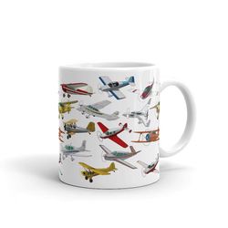 a sky full of airplanes mug