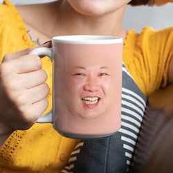 the laughing kim jong un mug, kim jung un wart mug, funny meme mug, weird gift