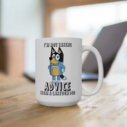 famous blue heeler tv dad grandpa uncle 15 ounce coffee tea hot chocolate gift mug funny dadisms dad jokes cute gift ide