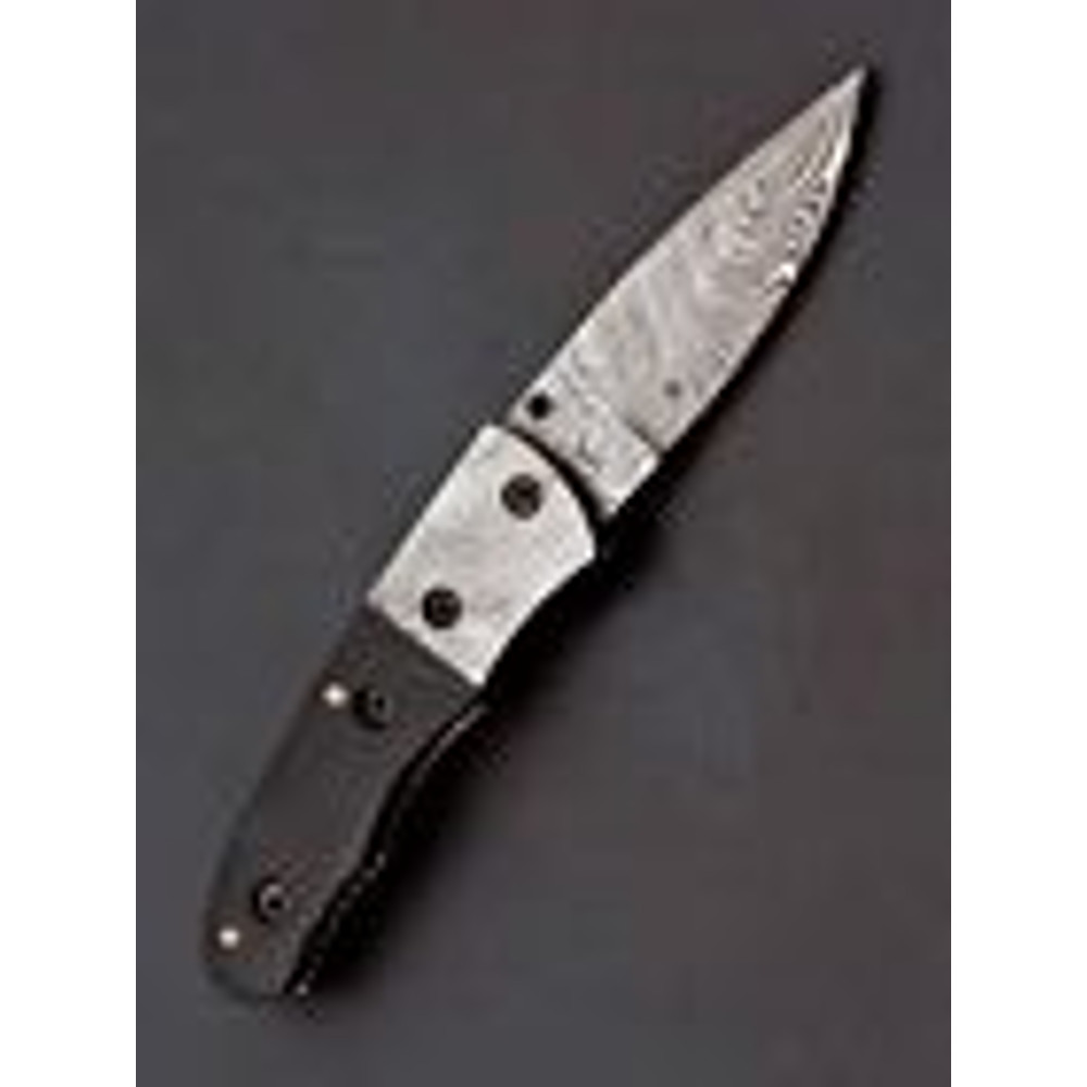 Custom Handmade Damascus Folding Knife Pocket knife w Leather EDC Gift for him (6).jpg