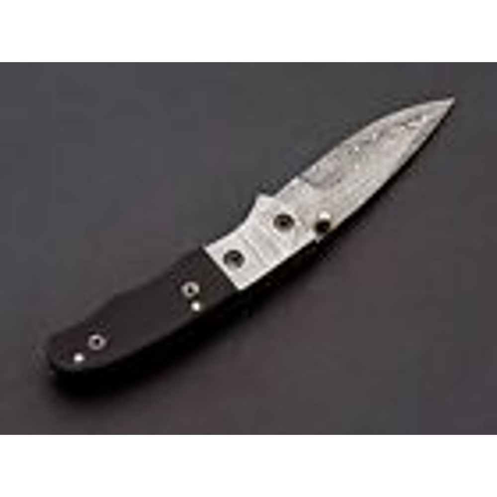 Custom Handmade Damascus Folding Knife Pocket knife w Leather EDC Gift for him (8).jpg