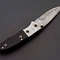 Custom Handmade Damascus Folding Knife Pocket knife w Leather EDC Gift for him (8).jpg