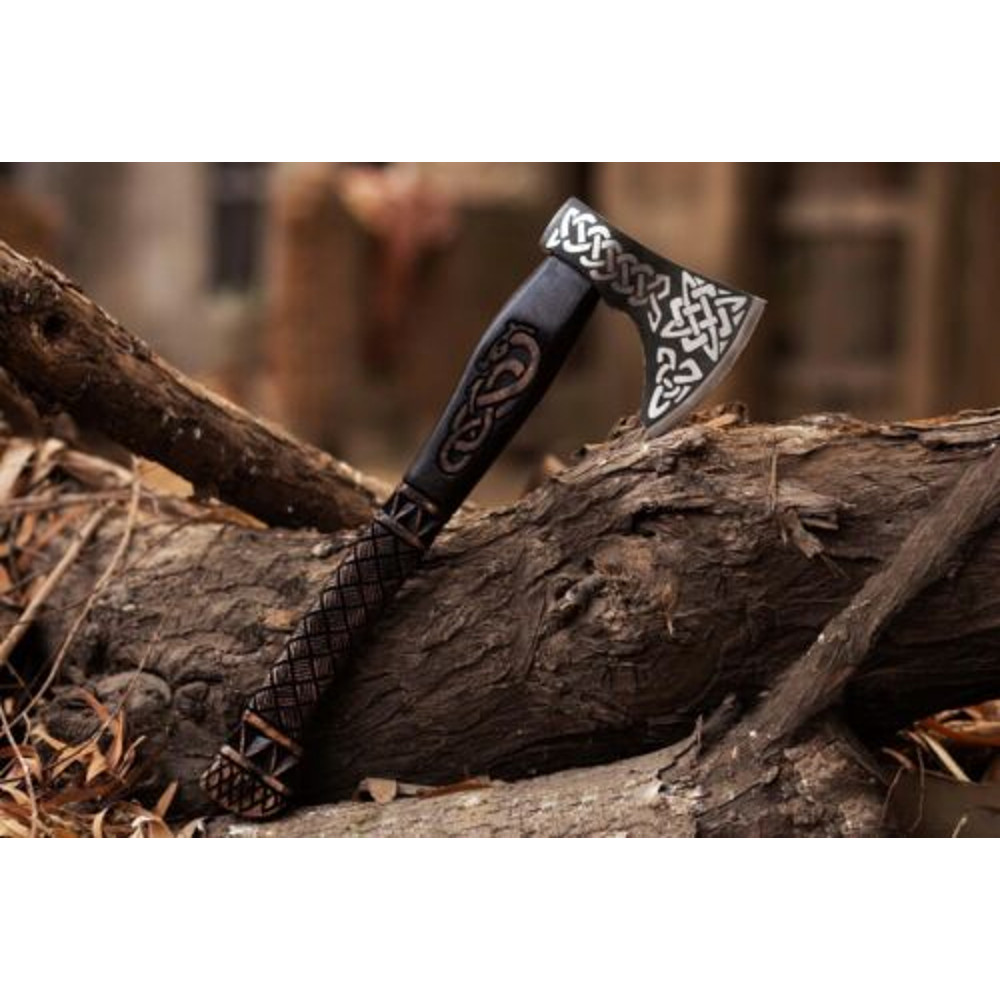 Custom Handmade Viking Axe Carbon Steel Hatchet Valhalla Axe Gift For Him (2).jpg