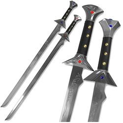 drizzt do'urden scimitar sword set twinkle & icingdeath steel forgotten realms