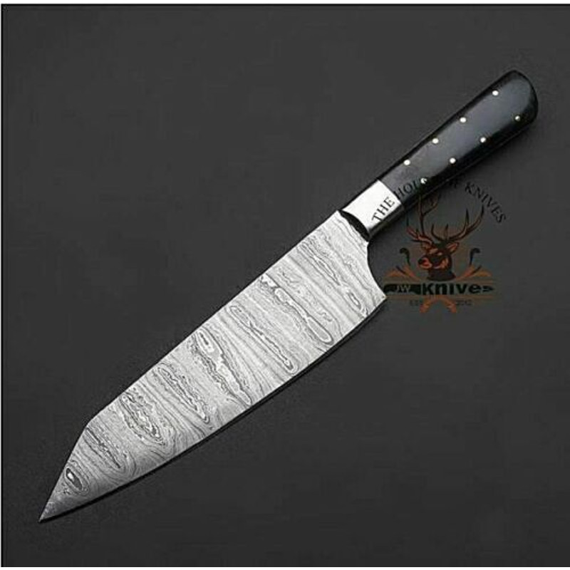 Custom Handmade Professional Damascus Steel Chef's knife Sharp Steak Chef knives (2).jpg