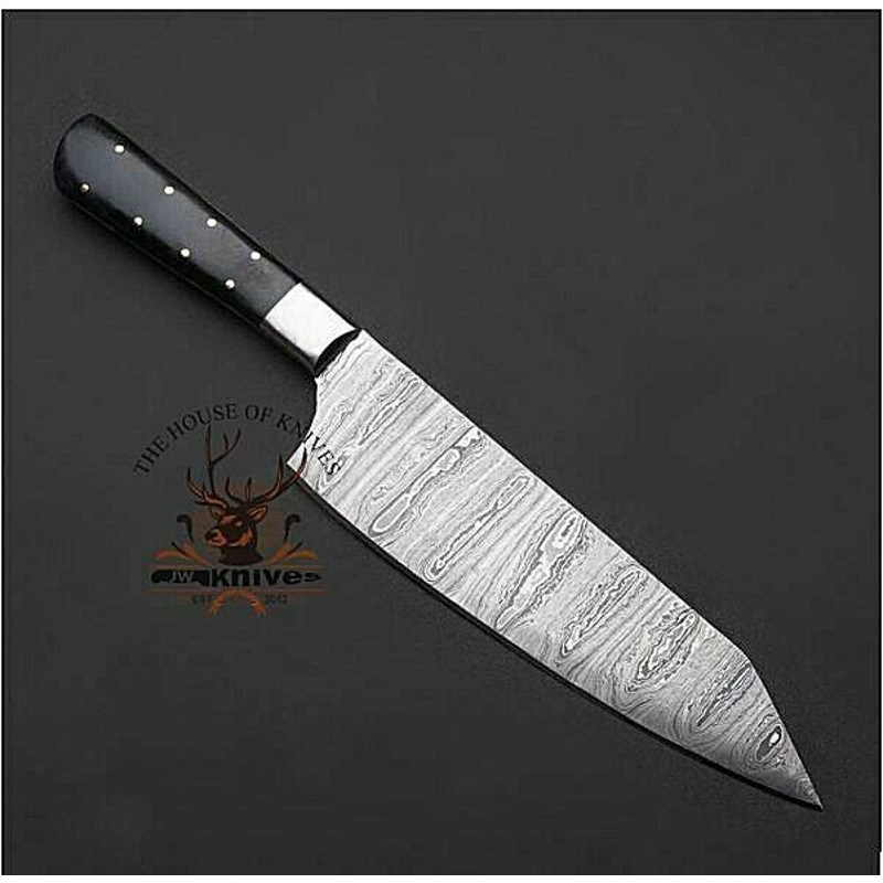 Custom Handmade Professional Damascus Steel Chef's knife Sharp Steak Chef knives (4).jpg