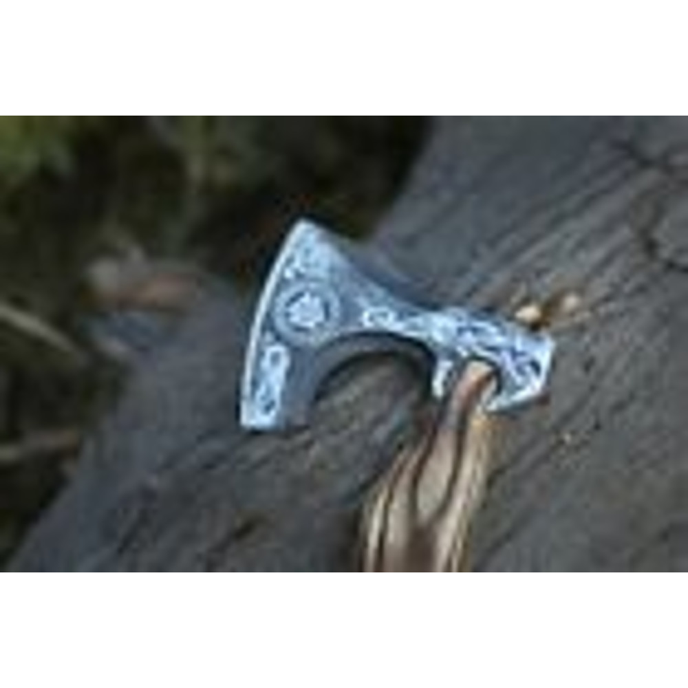 Custom Handmade Carbon Steel Viking Axe, Collectible, Anniversary Gift JW- (5).jpg