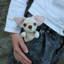 Chihuahua dog crochet pattern, amigurumi dog crochet pattern,