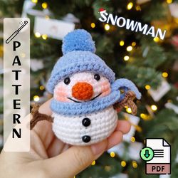 Baby Snowman Amigurumi Crochet Pattern PDF (ENG) Christmas Amigurumi