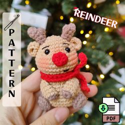 Baby Reindeer Amigurumi Crochet Pattern PDF (ENG) Christmas Amigurumi