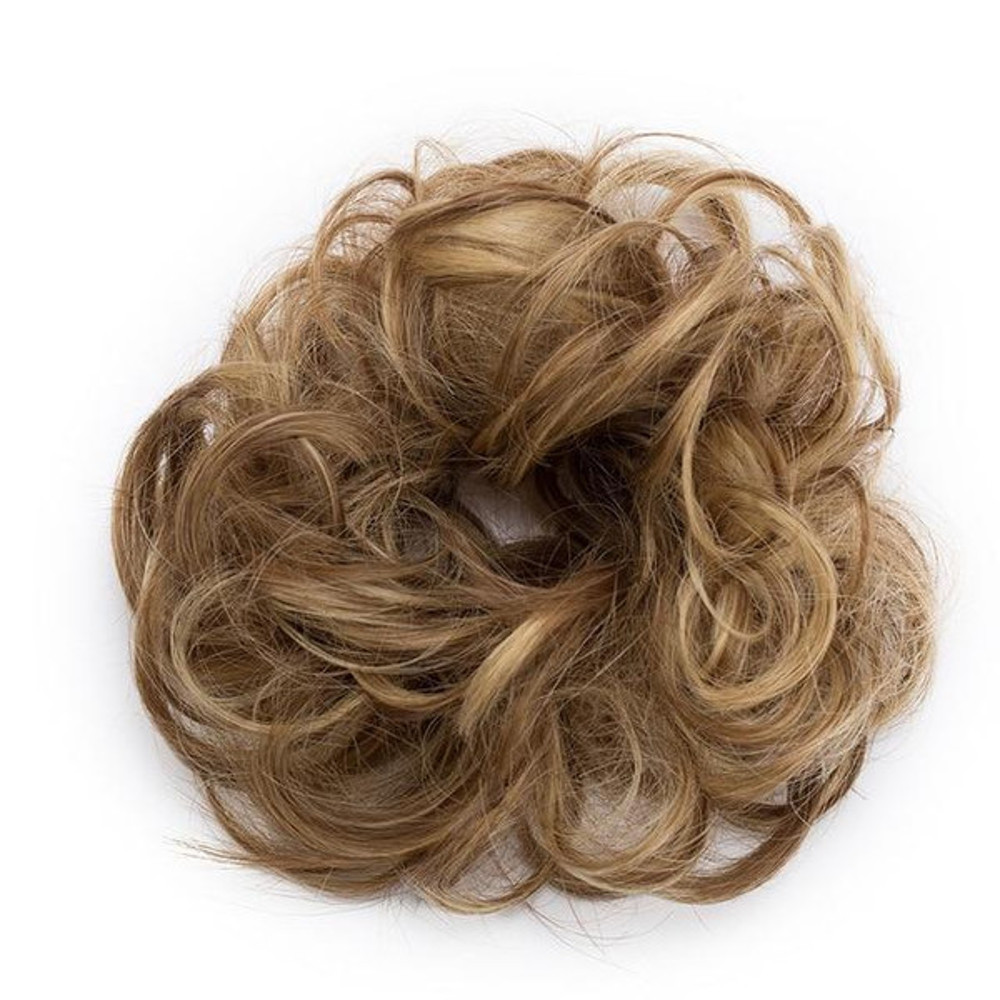 Rose Bun Hair Scrunchie Medium Blonde