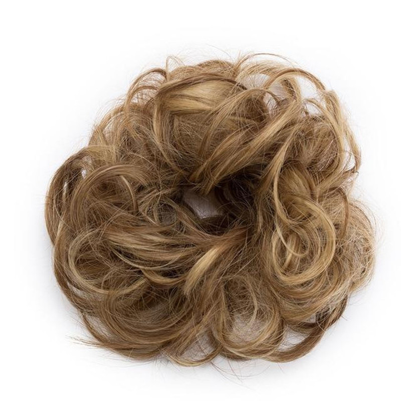 Rose Bun Hair Scrunchie Medium Blonde