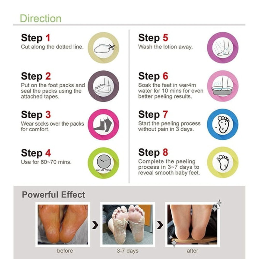 Korean Foot Exfoliation Peel Mask 1
