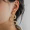 Zinc Alloy Snake Earrings Gold 1