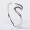Minimalistic Ocean Wave Ring silver