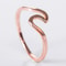 Minimalistic Ocean Wave Ring rose gold