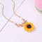 Zinc Alloy Sunflower Pendant Necklace With Leaves (2).jpg