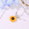 Zinc Alloy Sunflower Pendant Necklace With Leaves (3).jpg