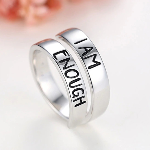925 Sterling Silver I Am Enough Ring