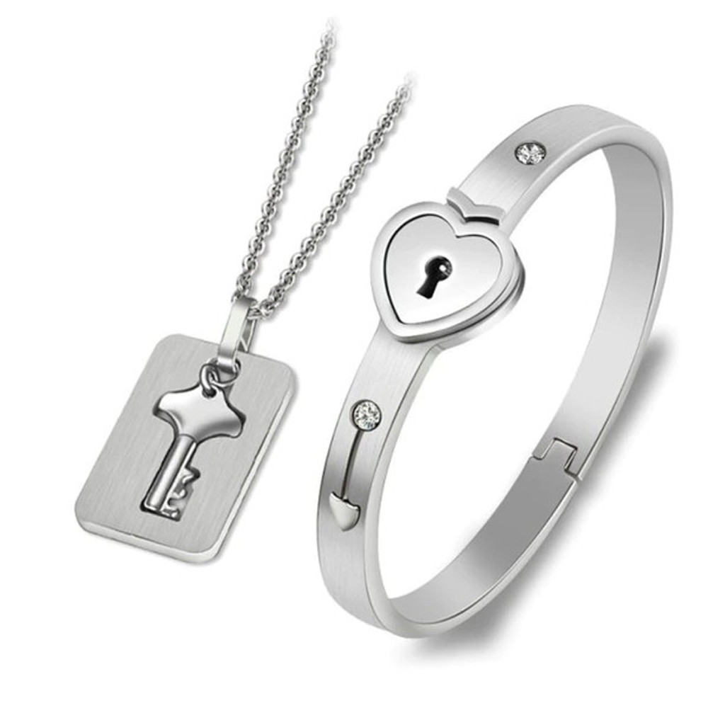 Heart Lock Bracelet With Key Necklace (2).jpg