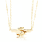 Hold Hands Couple Necklace gold