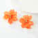 Acrylic Flower Earrings For Earthy Vibes Orange