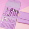 Portable Nail Clipper Set With Case purple
