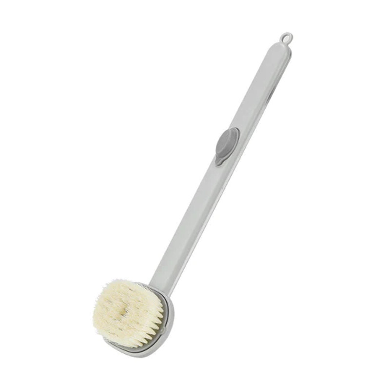 Long-Handle Bath Massage Cleaning Brush Grey