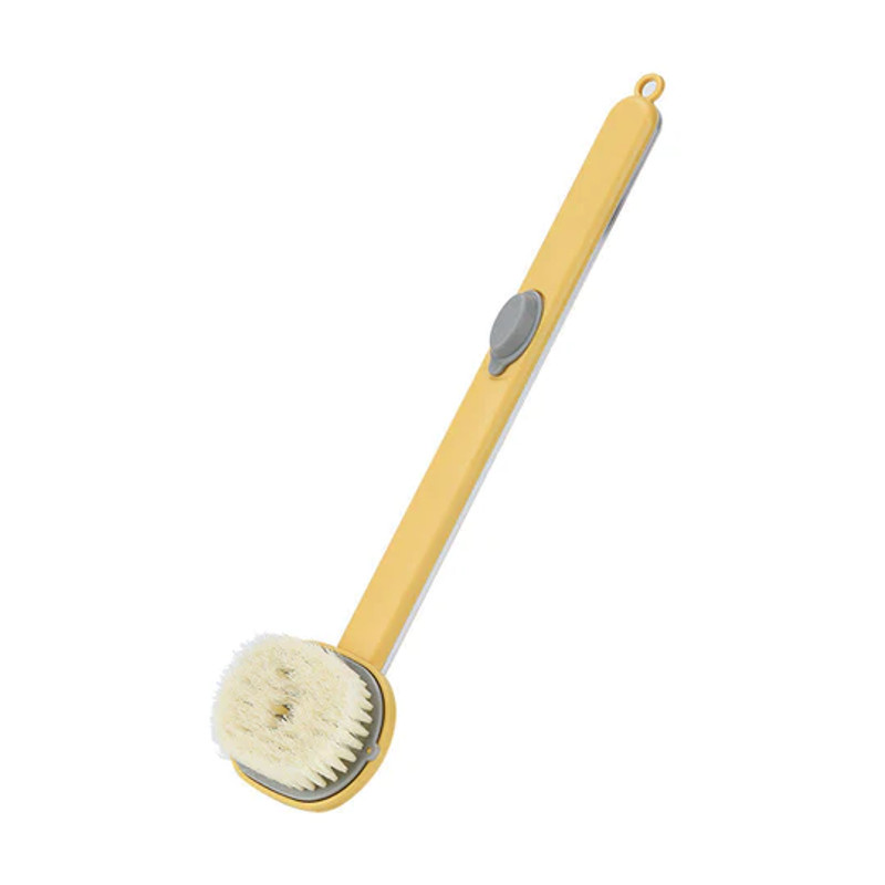 Long-Handle Bath Massage Cleaning Brush Yellow