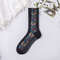 Vintage Embroidered Floral Socks Black
