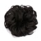 Chic Rose Bun Hair Scrunchie - Quick Styling, Durable Synthetic, Easy Maintenance, Ideal for Daily Wear Natural Black