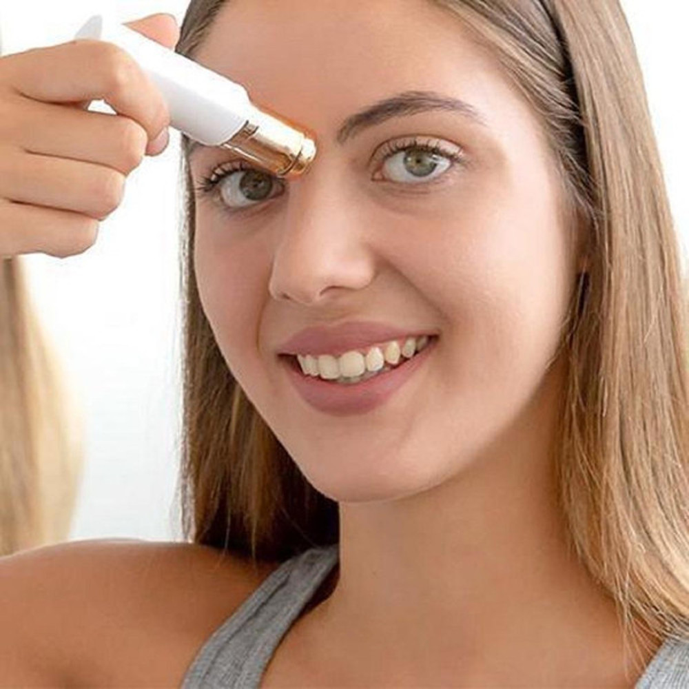 USB Gold Painless Facial Hair Remover - Rechargeable, Portable Design with Floating Head for Effortless Grooming 1