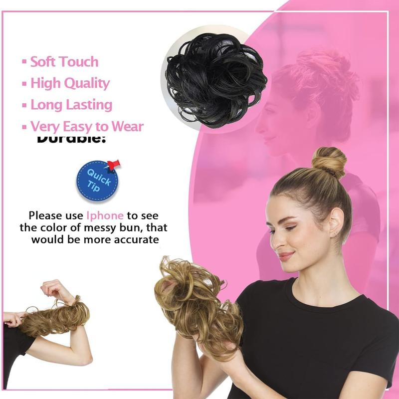 Rose Bun Hair Scrunchie 3