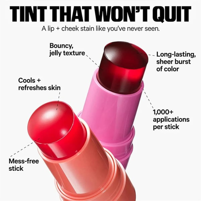 Cooling Water Jelly Lip Stain & Cheek Stain - Hydrating, Long-Lasting 1