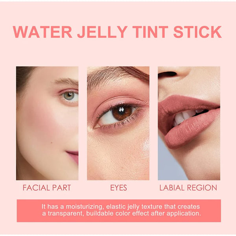 Cooling Water Jelly Lip Stain & Cheek Stain - Hydrating, Long-Lasting 2