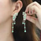 Elegant Tassel Earrings with Butterfly Design and Zircon Stones